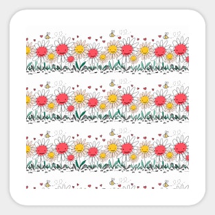 Kids Doodle Flowers Sticker